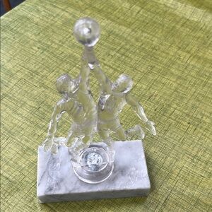 Clear Acrylic Basketball Player Sculpture
